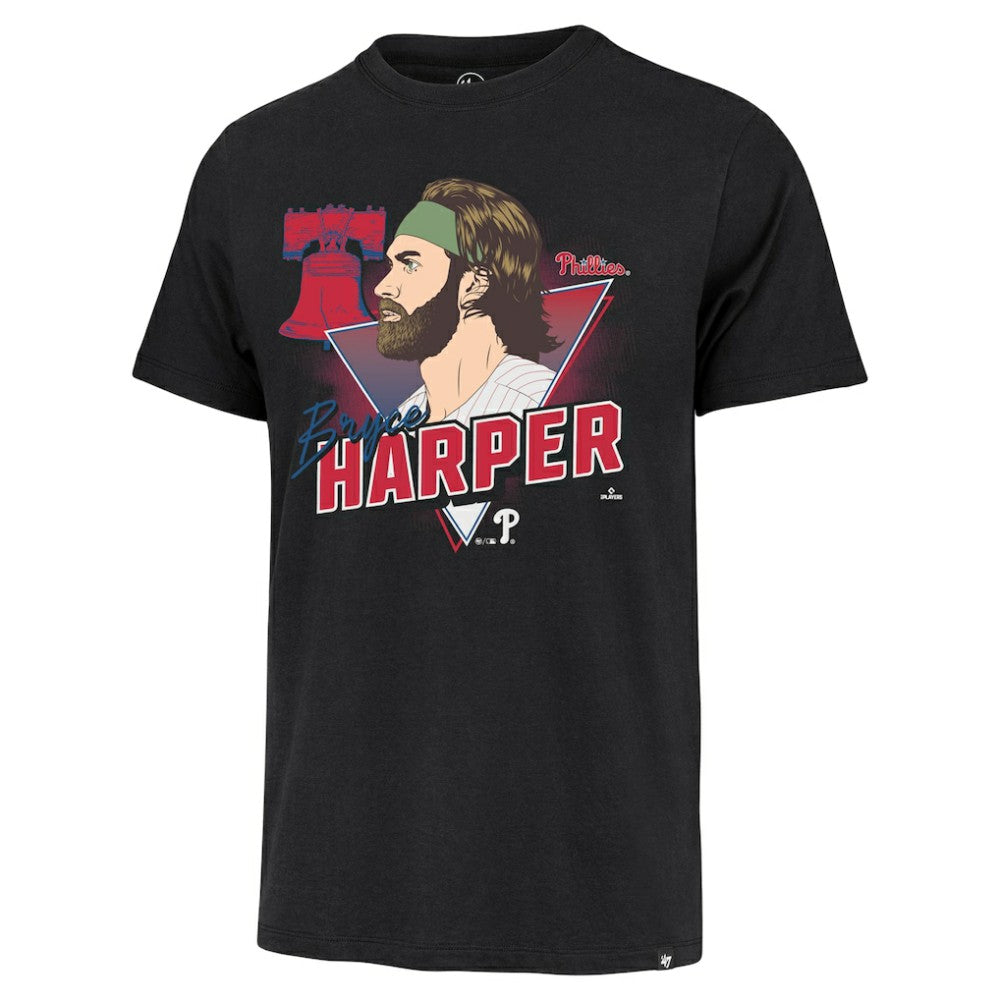 Bryce Harper Philadelphia Phillies '47 Player Caricature Franklin T-Shirt - Black T-shirts