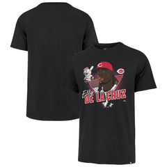 Elly De La Cruz Cincinnati Reds '47 Player Caricature Franklin T-Shirt - Black T-shirts