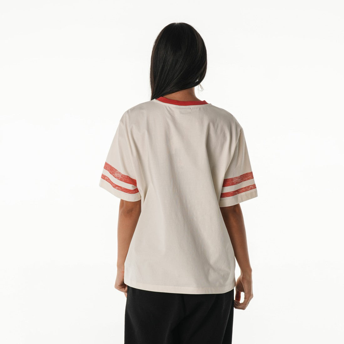 Tampa Bay Buccaneers The Wild Collective Women's Vintage Drop Shoulder Oversized Boyfriend T-Shirt Cream