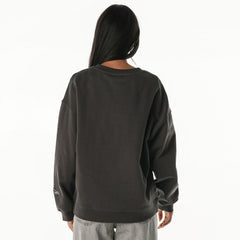 Baltimore Ravens The Wild Collective Women's Rock Crystal Oversized Crewneck Sweatshirt Charcoal