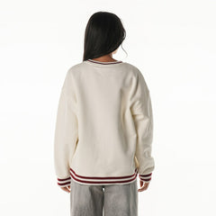 Washington Commanders The Wild Collective Women's Oversized Vintage French Terry Sweatshirt Cream