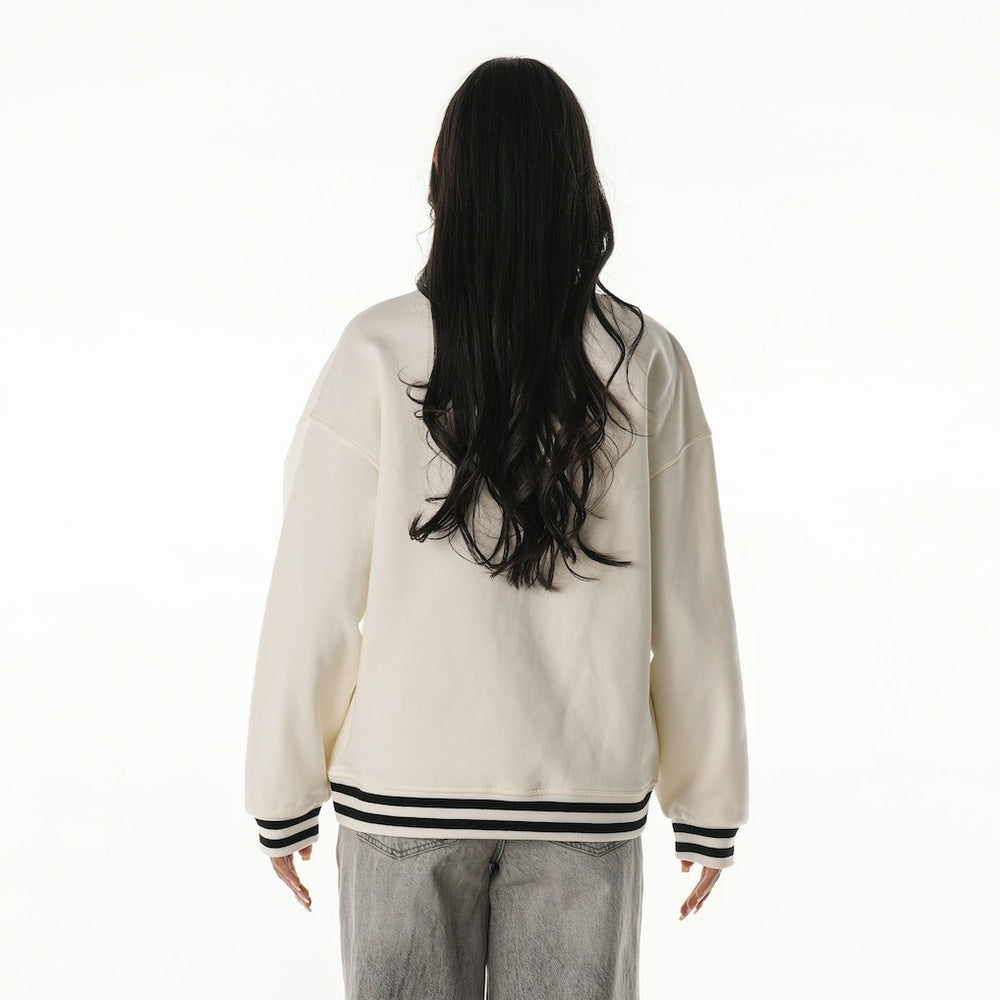 Las Vegas Raiders The Wild Collective Women's Oversized Vintage French Terry Sweatshirt Cream