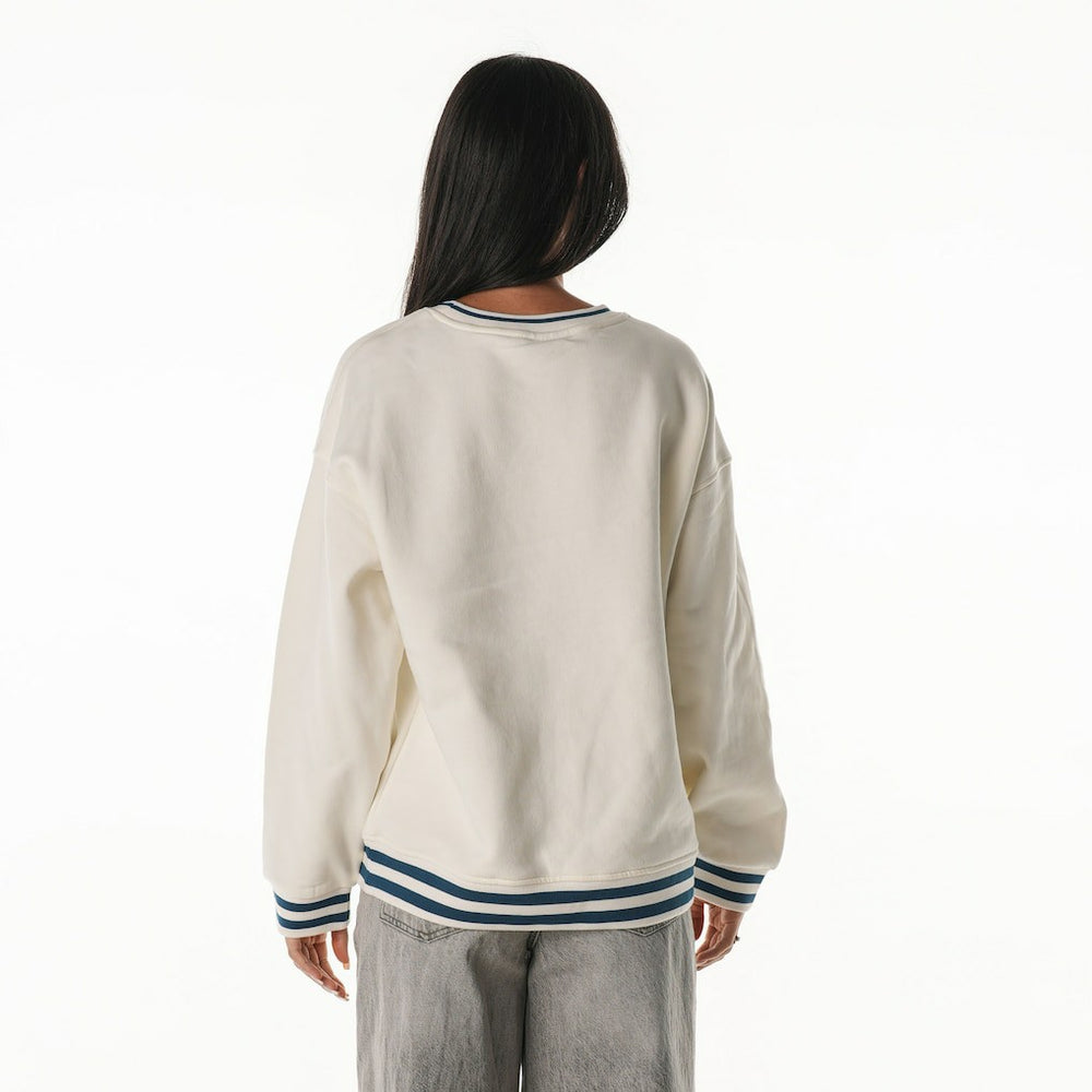 Miami Dolphins The Wild Collective Women's Oversized Vintage French Terry Sweatshirt Cream
