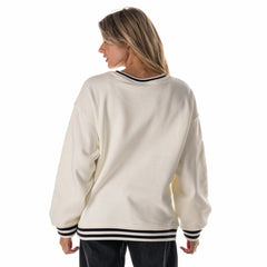 Houston Texans The Wild Collective Women's Oversized Vintage French Terry Sweatshirt Cream