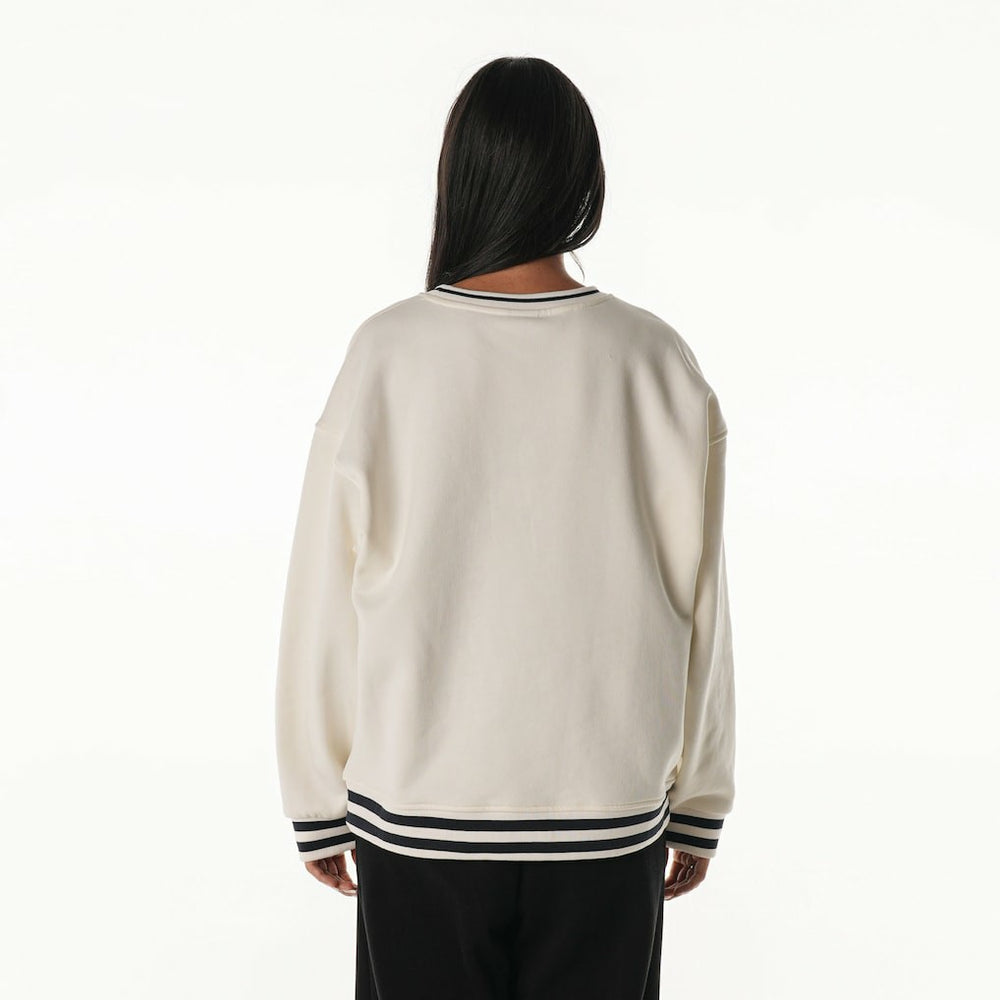 Seattle Seahawks The Wild Collective Women's Oversized Vintage French Terry Sweatshirt Cream