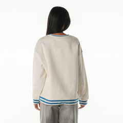 Detroit Lions The Wild Collective Women's Oversized Vintage French Terry Sweatshirt Cream