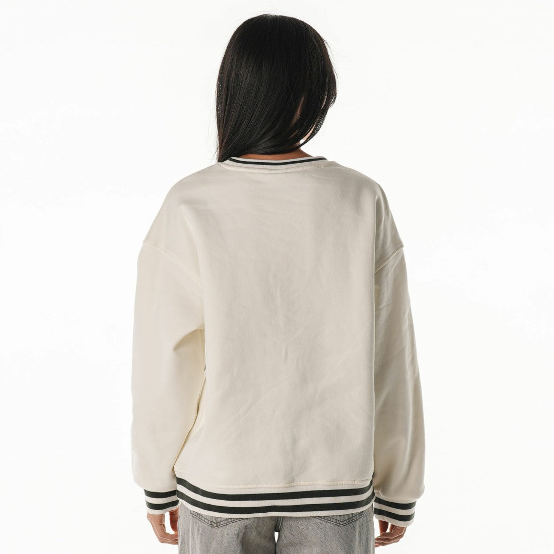 Green Bay Packers The Wild Collective Women's Oversized Vintage French Terry Sweatshirt Cream