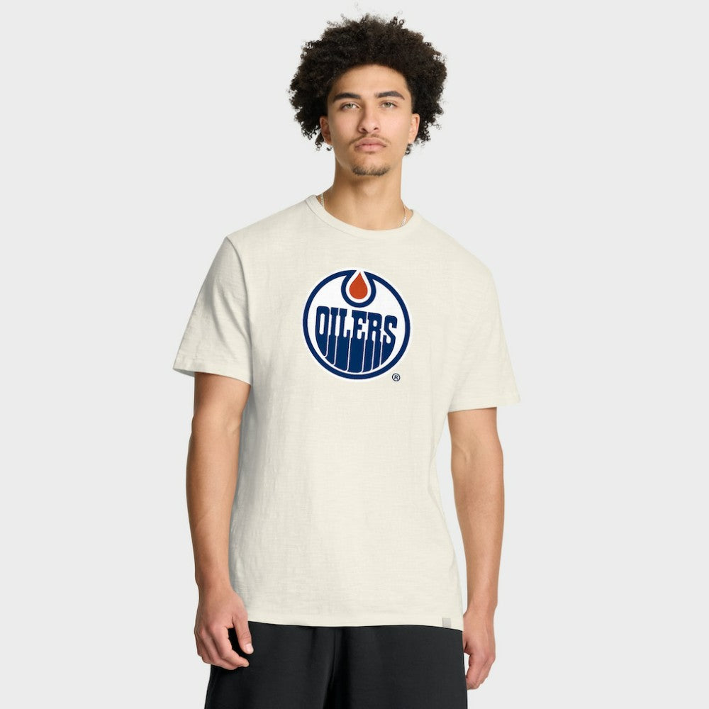 NHL Edmonton Oilers Fanatics Stadium Slub T-Shirt - Cream