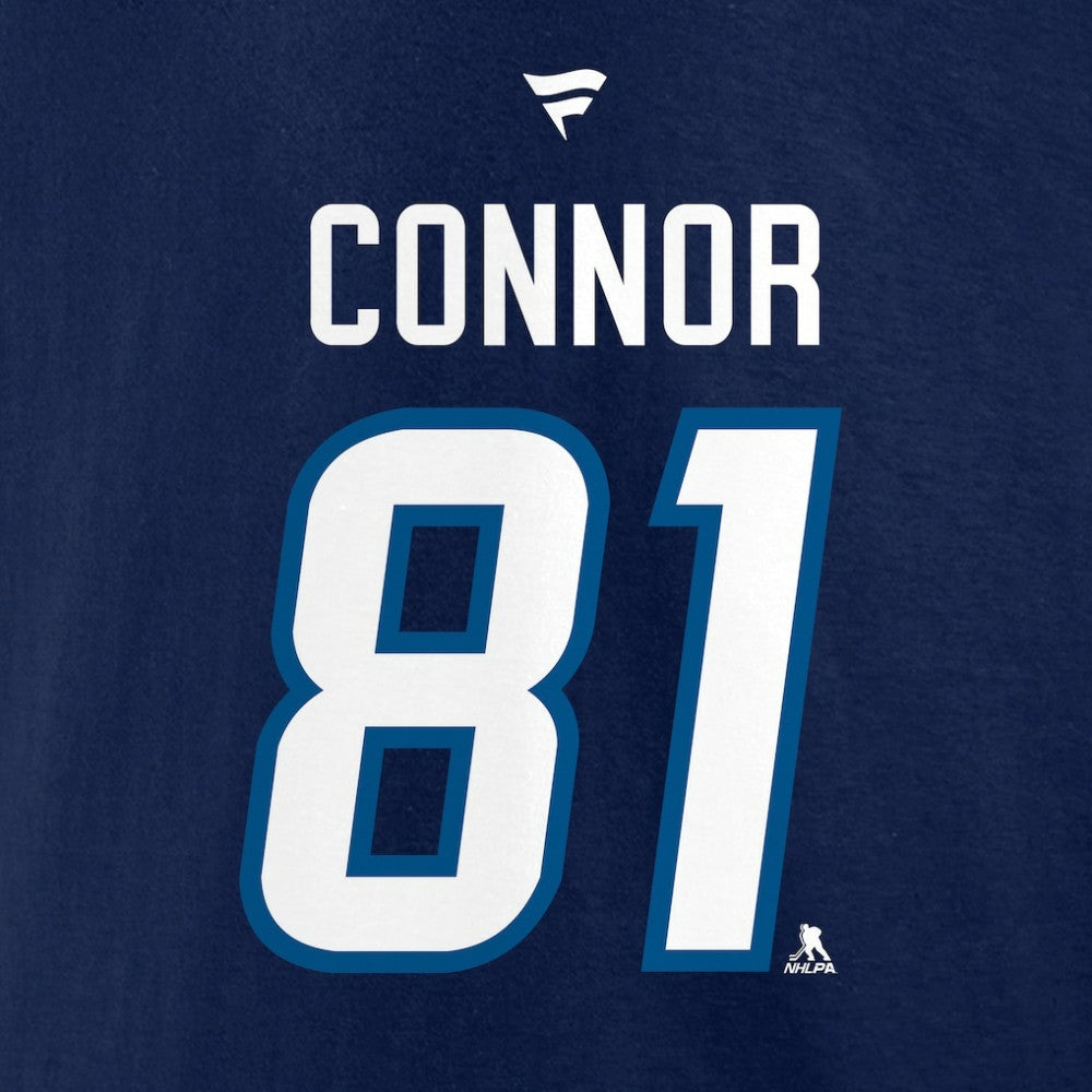 NHL Kyle Connor Winnipeg Jets Fanatics Authentic Stack Name & Number T-Shirt - Navy