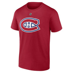 NHL Cole Caufield Montreal Canadiens Fanatics Authentic Stack Name & Number T-Shirt - Red