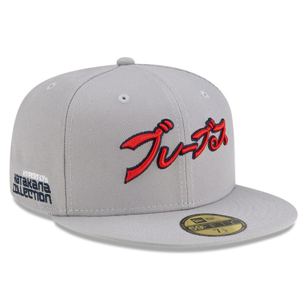 Atlanta Braves New Era x Hyperfly 59FIFTY Fitted Hat - Gray Hats