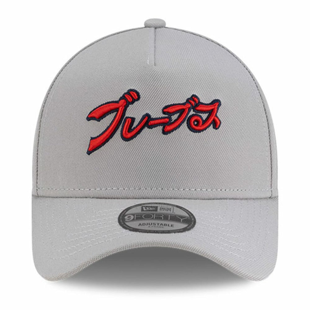 Atlanta Braves New Era x Hyperfly A-Frame 9FORTY Adjustable Hat - Gray Hats