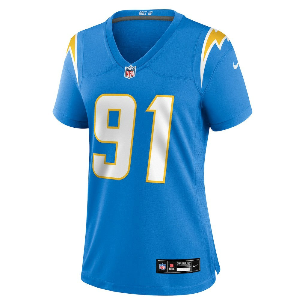Da'Shawn Hand Los Angeles Chargers Women's Team Game Jersey Powder Blue
