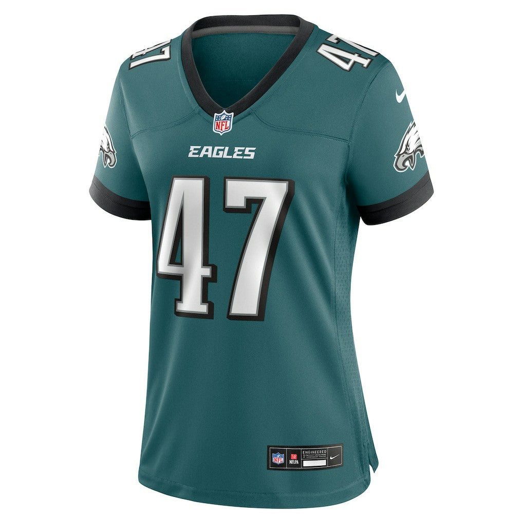 Charley Hughlett Philadelphia Eagles Women's Team Game Jersey Midnight Green