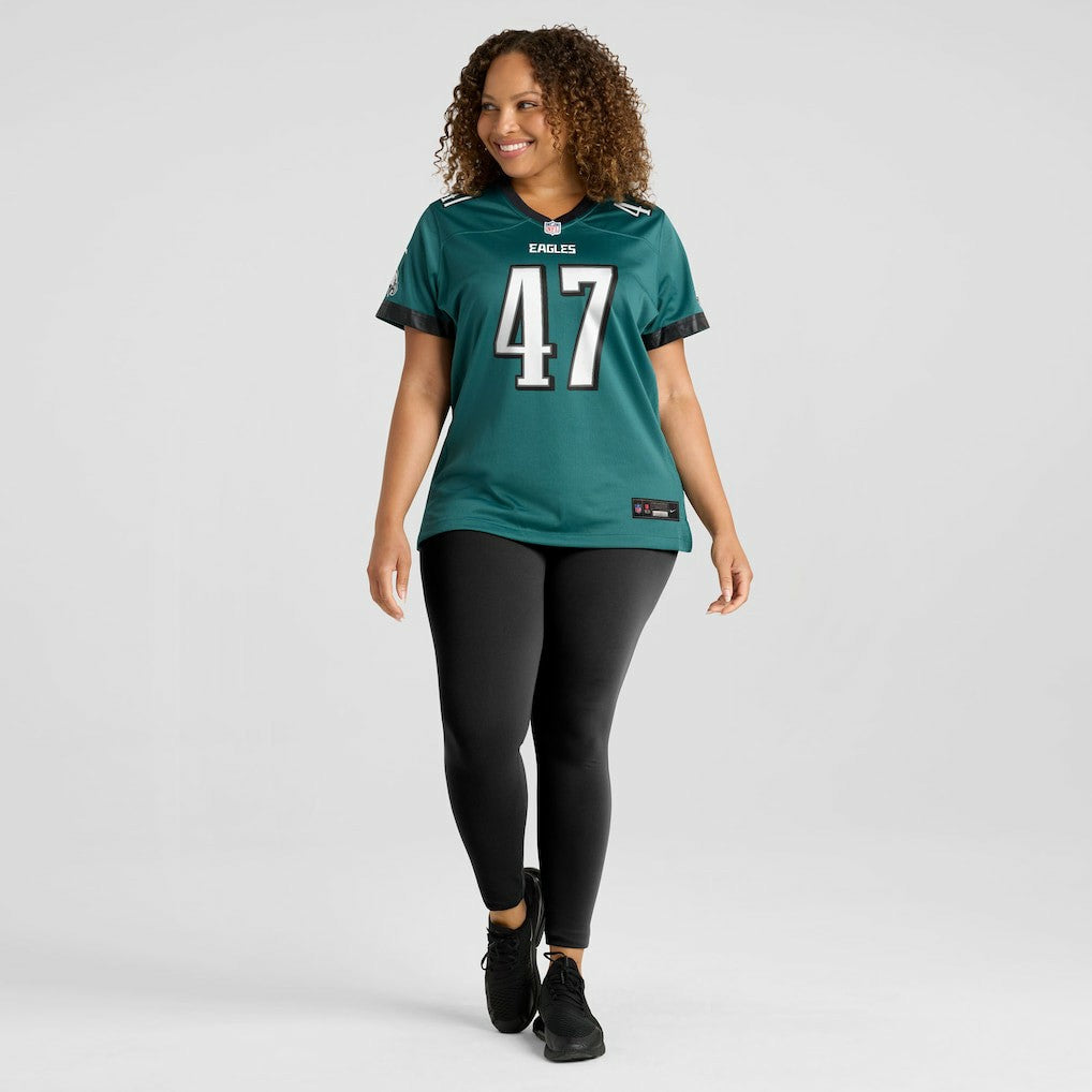Charley Hughlett Philadelphia Eagles Women's Team Game Jersey Midnight Green