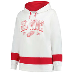 NHL Detroit Red Wings Profile Women's Plus Size Hoodie - White