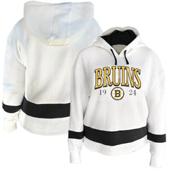 NHL Boston Bruins Profile Women's Plus Size Hoodie - White