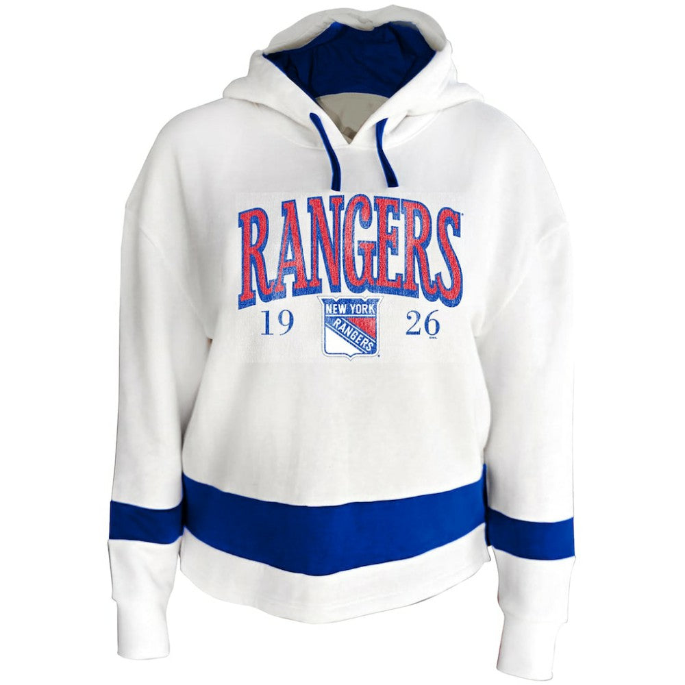 NHL New York Rangers Profile Women's Plus Size Hoodie - White