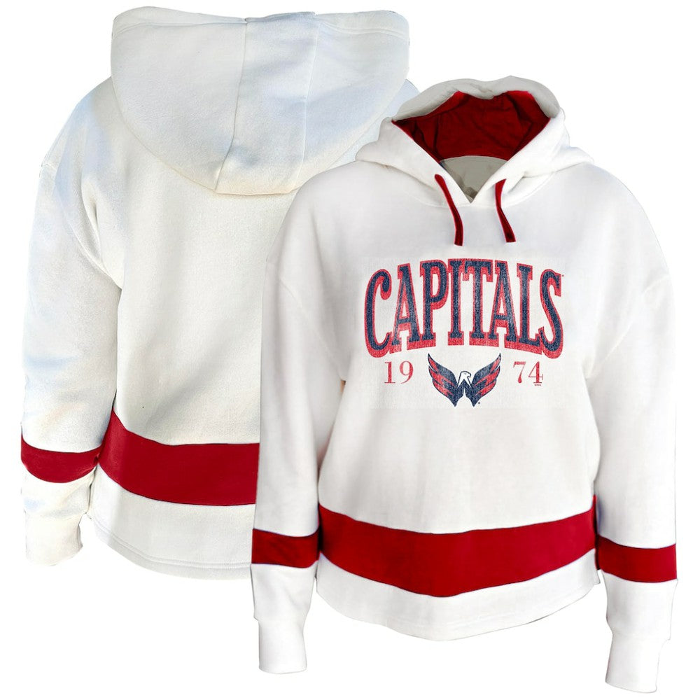 NHL Washington Capitals Profile Women's Plus Size Hoodie - White