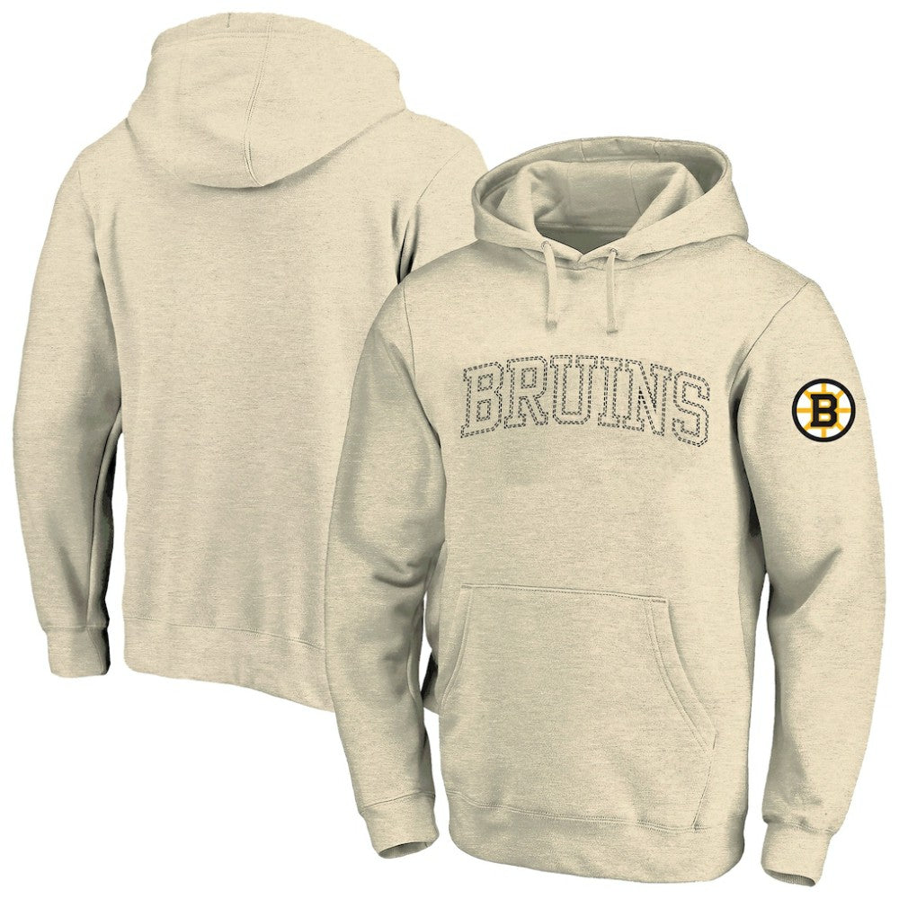 NHL Boston Bruins Fanatics Big &Tall Stitch Hoodie - Cream