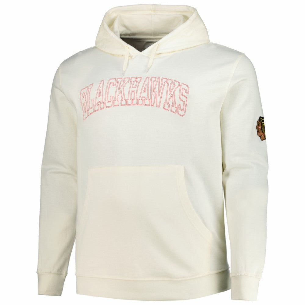 NHL Chicago Blackhawks Fanatics Big &Tall Stitch Hoodie - Cream