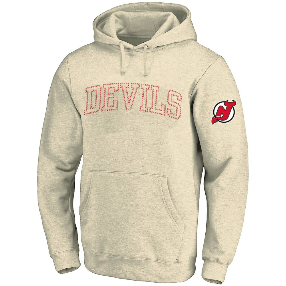 NHL New Jersey Devils Fanatics Big &Tall Stitch Hoodie - Cream