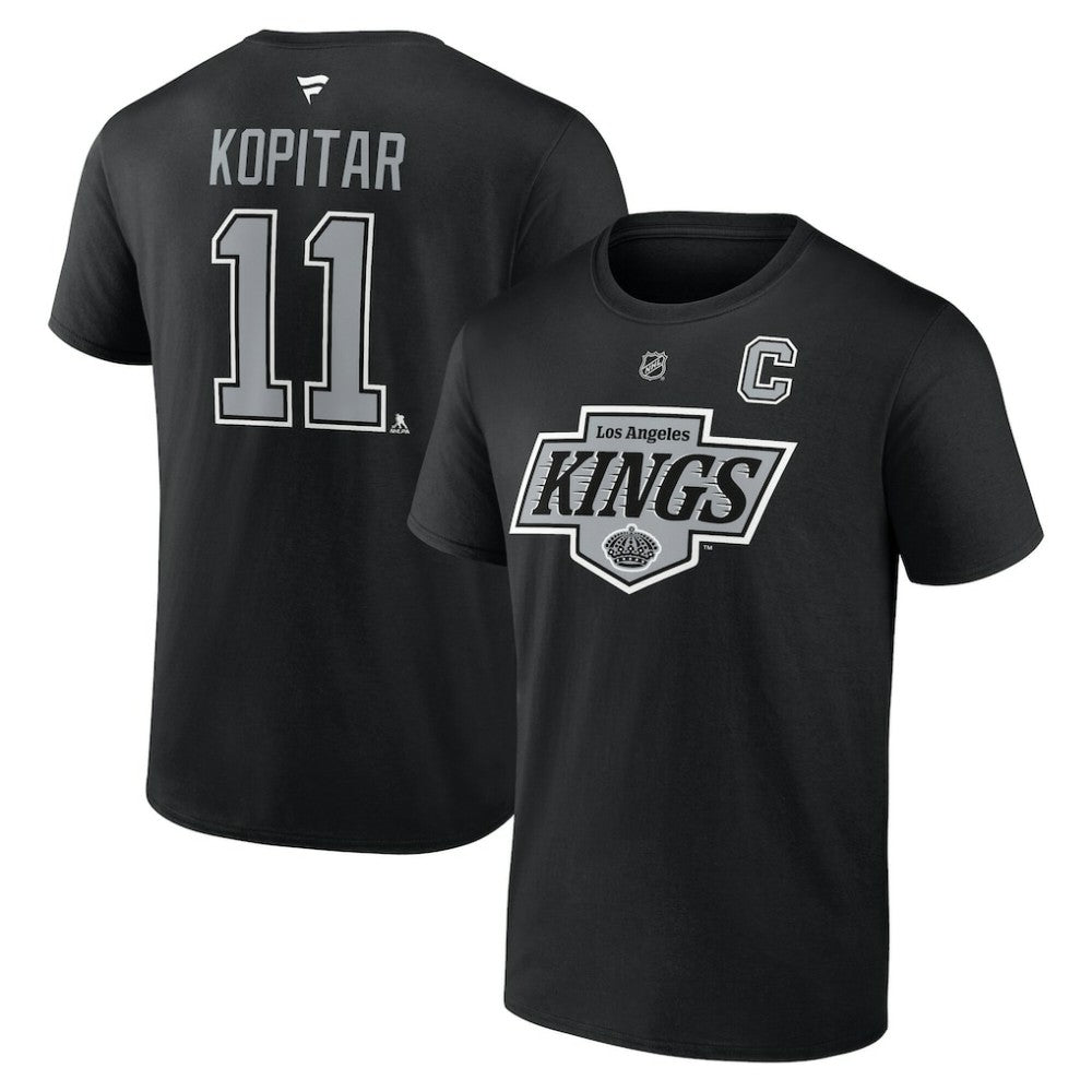 NHL Anze Kopitar Los Angeles Kings Fanatics Authentic Stack Name & Number T-Shirt - Black