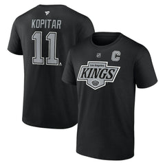 NHL Anze Kopitar Los Angeles Kings Fanatics Authentic Stack Name & Number T-Shirt - Black