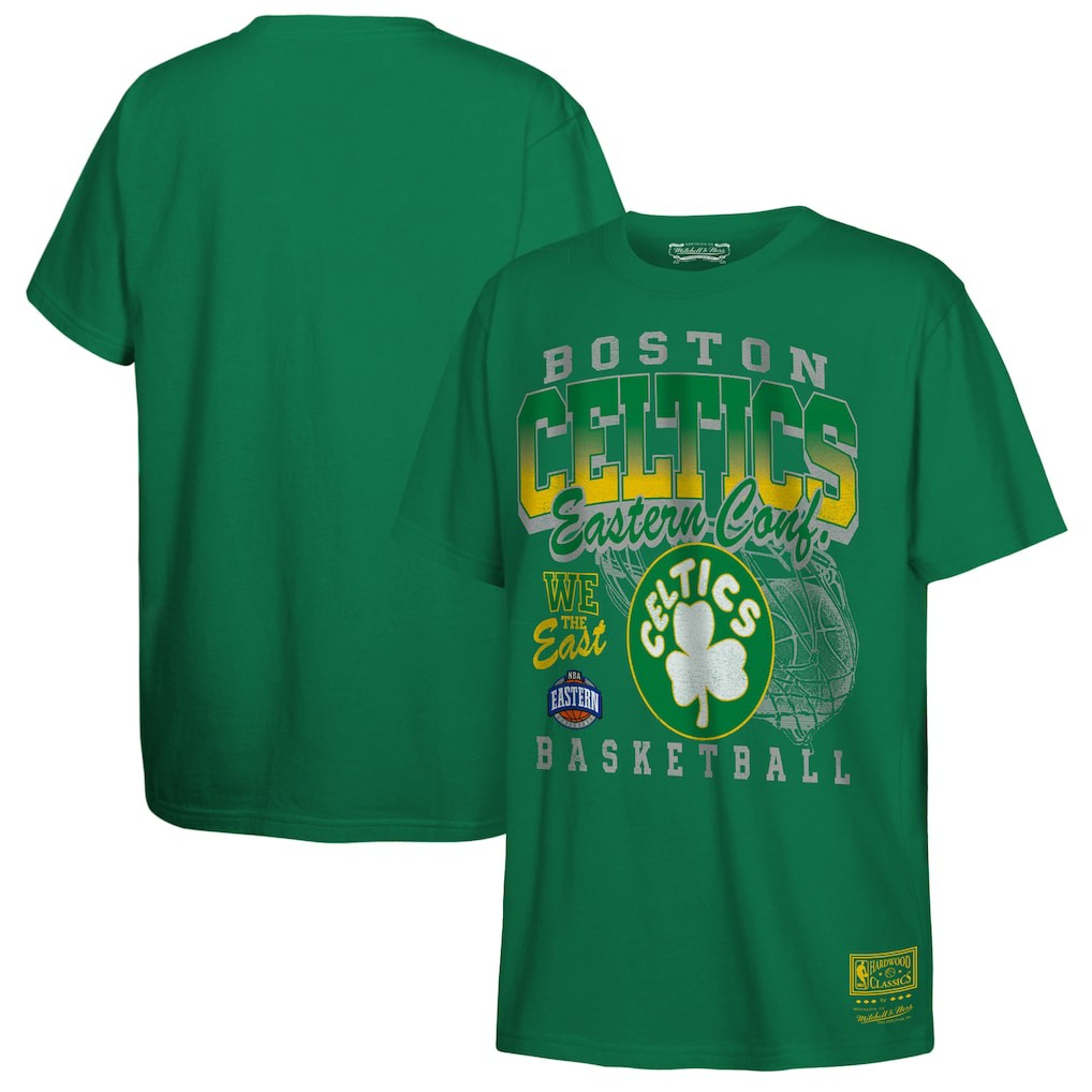 Boston Celtics Youth 2025 NBA Playoffs Retro Monumental T-Shirt Kelly Green