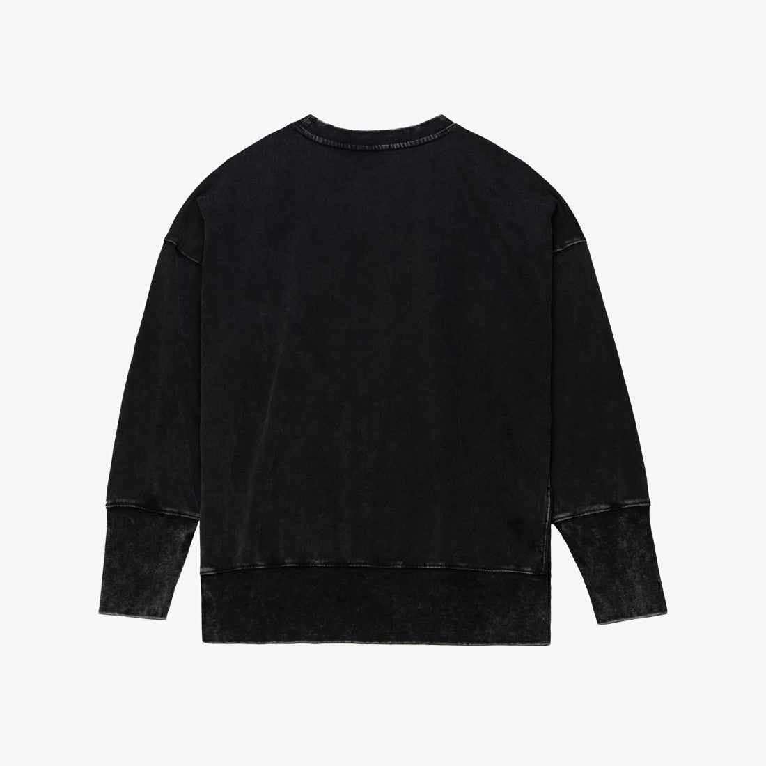 New York Jets Women's Delineate Mineral Wash Crewneck Sweatshirt Black
