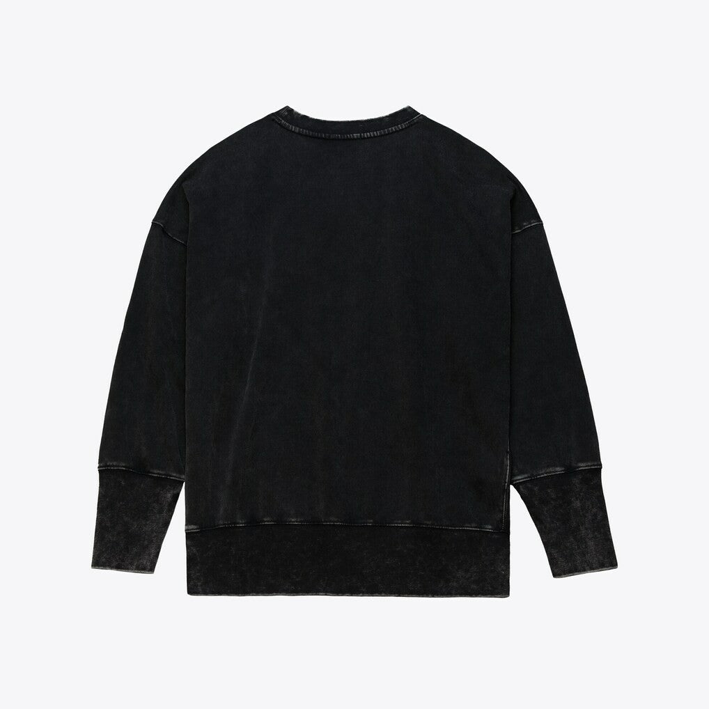 San Francisco 49ers Women's Delineate Mineral Wash Crewneck Sweatshirt Black