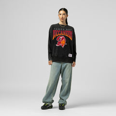 Tampa Bay Buccaneers Women's Delineate Mineral Wash Crewneck Sweatshirt Black