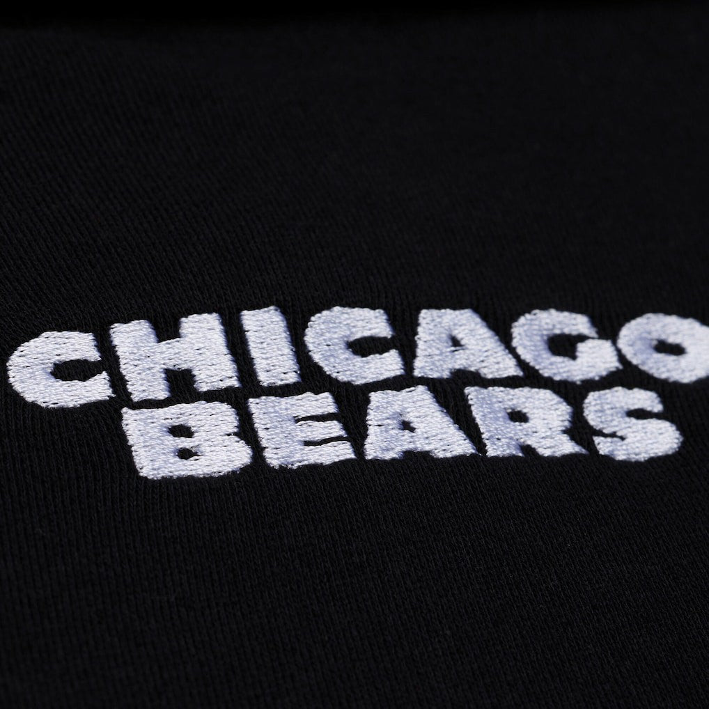 Chicago Bears Women's Cropped Long Sleeve Rugby Polo Black