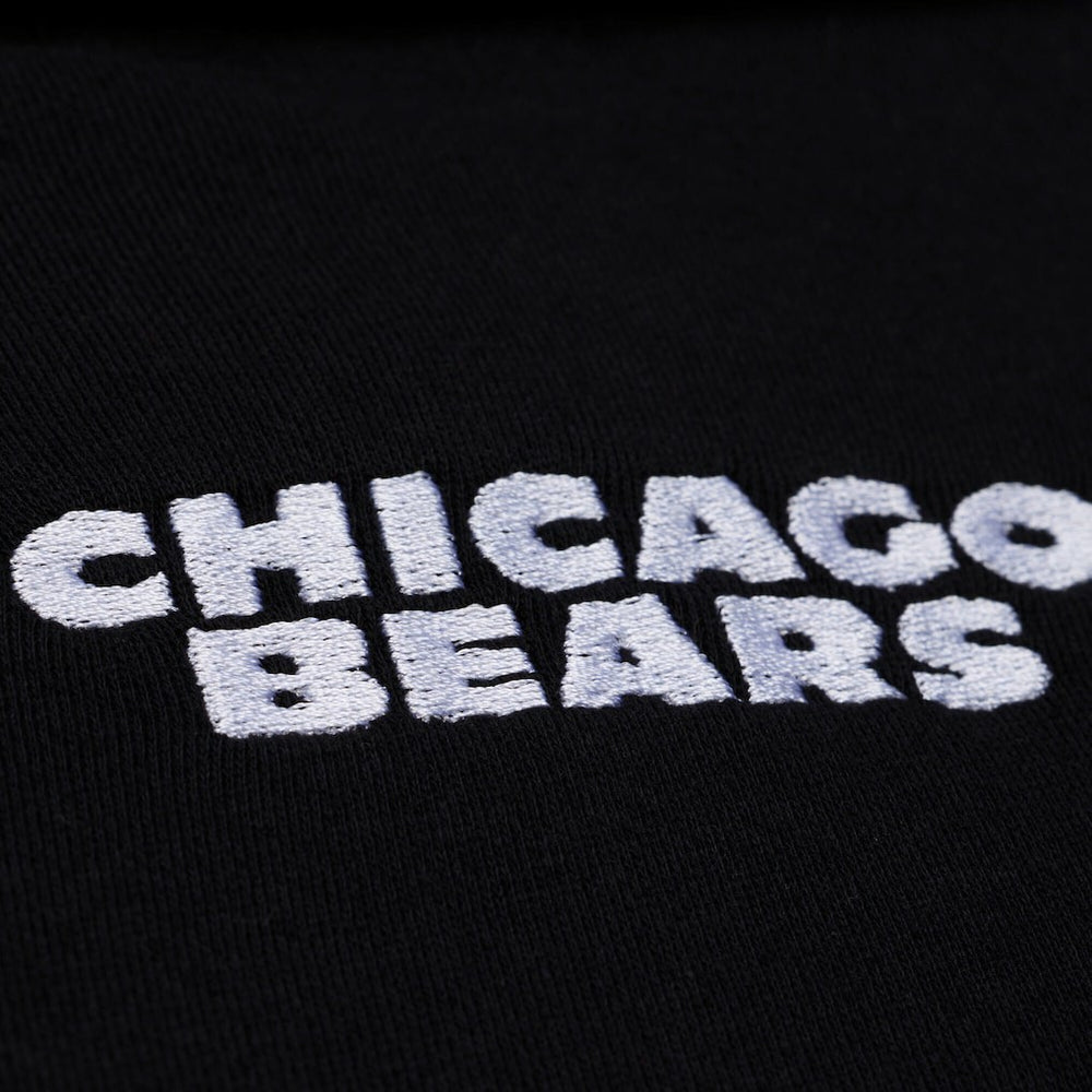 Chicago Bears Women's Cropped Long Sleeve Rugby Polo Black