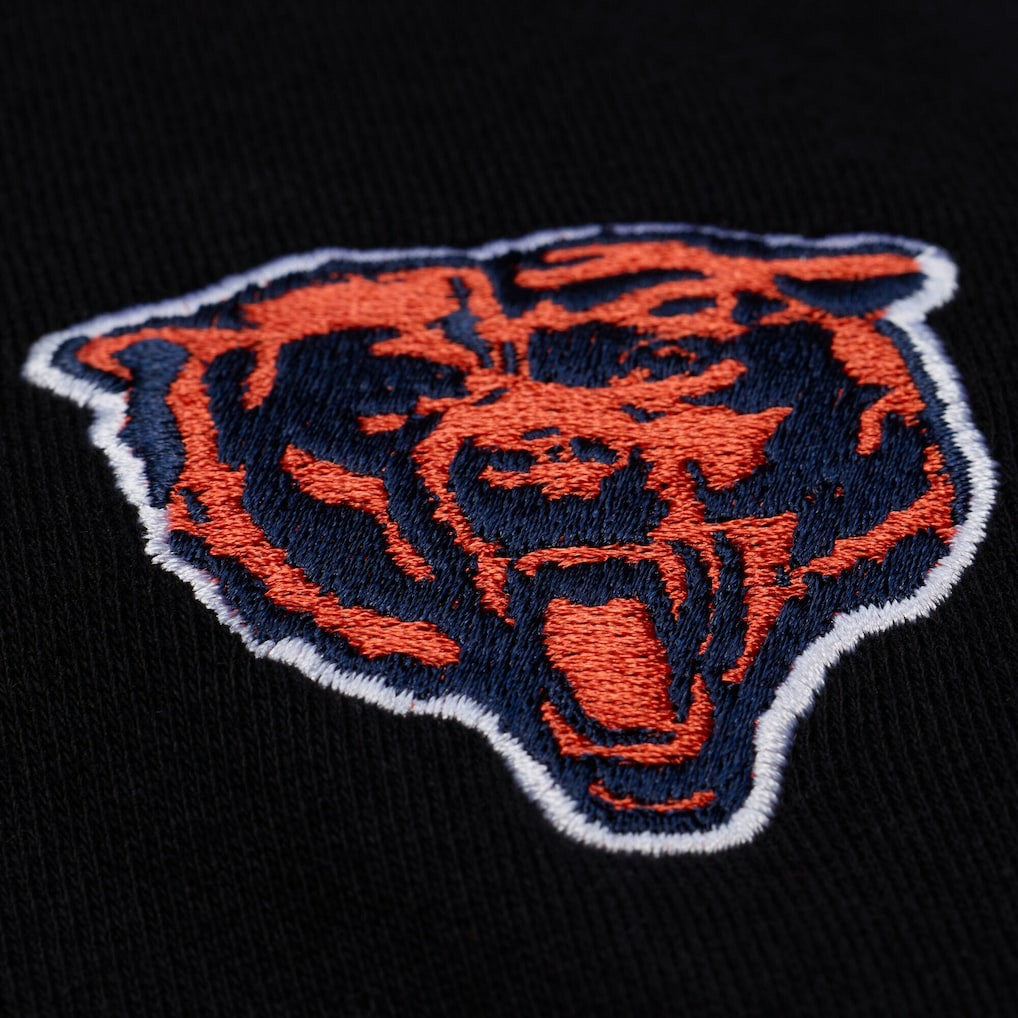 Chicago Bears Women's Cropped Long Sleeve Rugby Polo Black