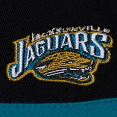 Jacksonville Jaguars Women's Throwback Cropped Long Sleeve Rugby Polo Black