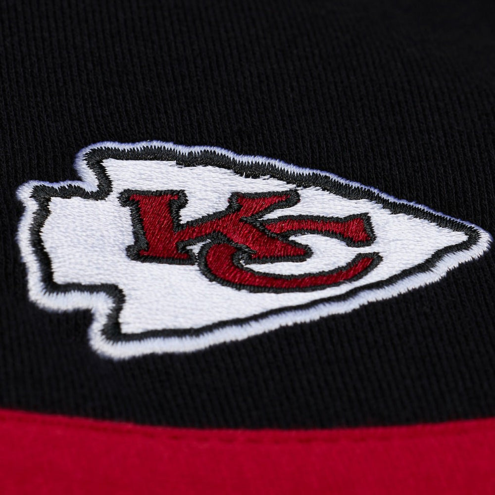 Kansas City Chiefs Women's Cropped Long Sleeve Rugby Polo Black