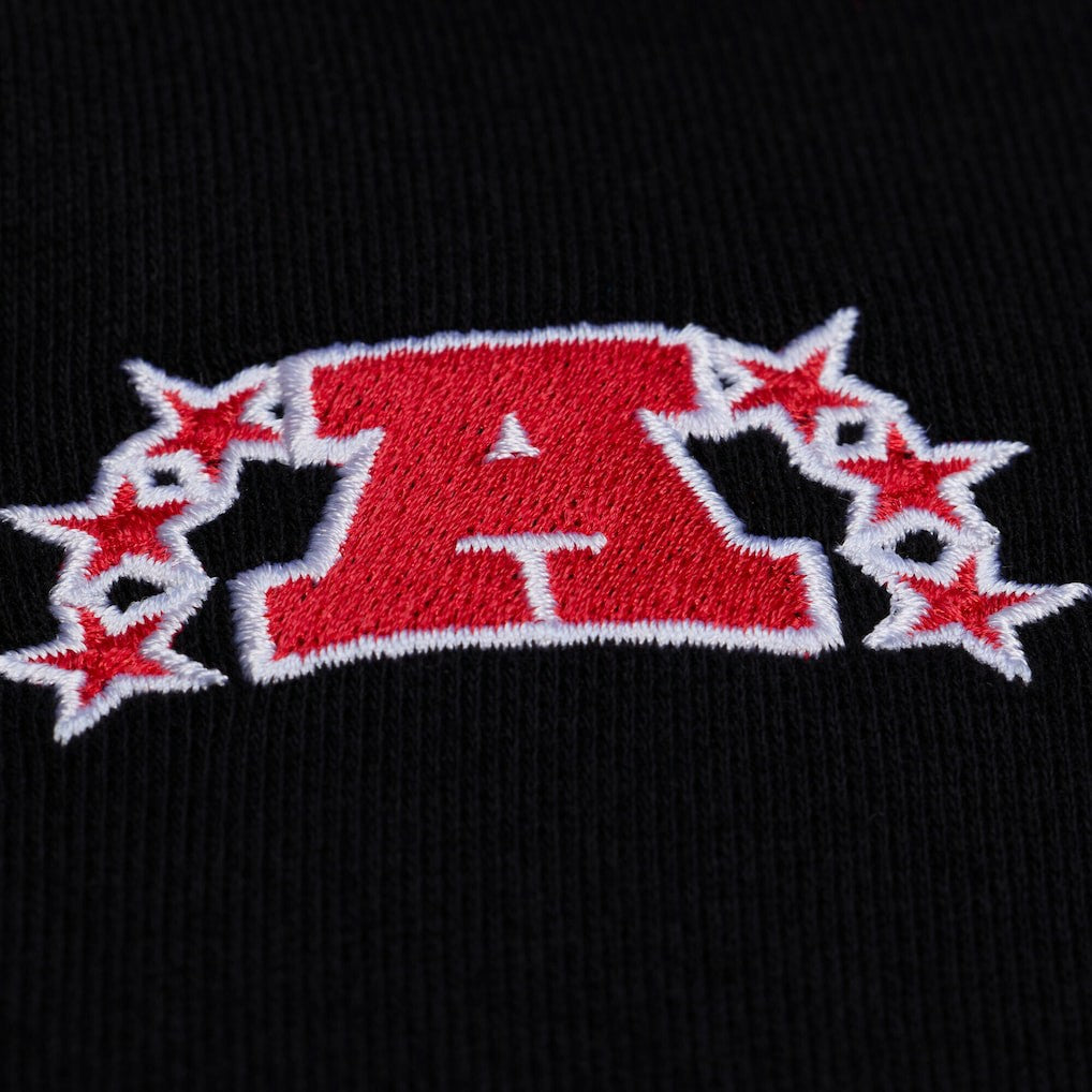 Kansas City Chiefs Women's Cropped Long Sleeve Rugby Polo Black