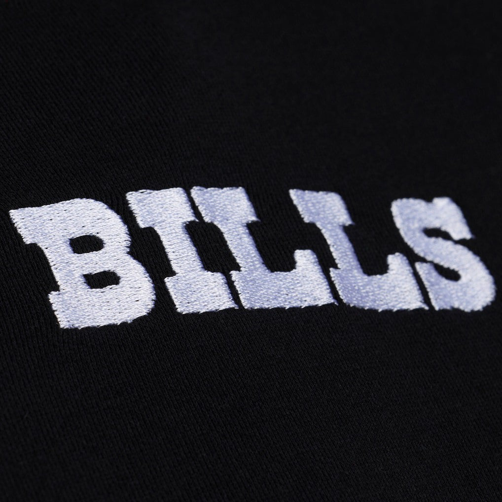 Buffalo Bills Women's Throwback Cropped Long Sleeve Rugby Polo Black