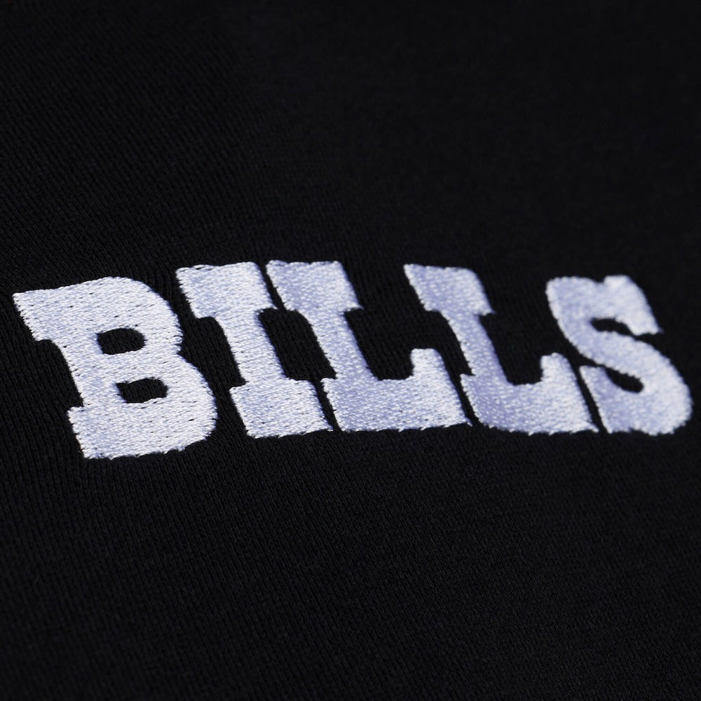 Buffalo Bills Women's Throwback Cropped Long Sleeve Rugby Polo Black