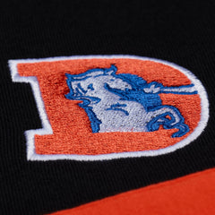 Denver Broncos Women's Throwback Cropped Long Sleeve Rugby Polo Black