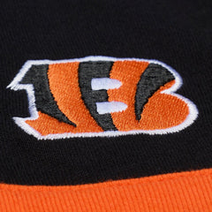 Cincinnati Bengals Women's Cropped Long Sleeve Rugby Polo Black