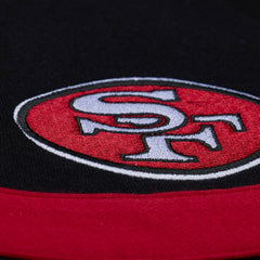San Francisco 49ers Women's Cropped Long Sleeve Rugby Polo Black