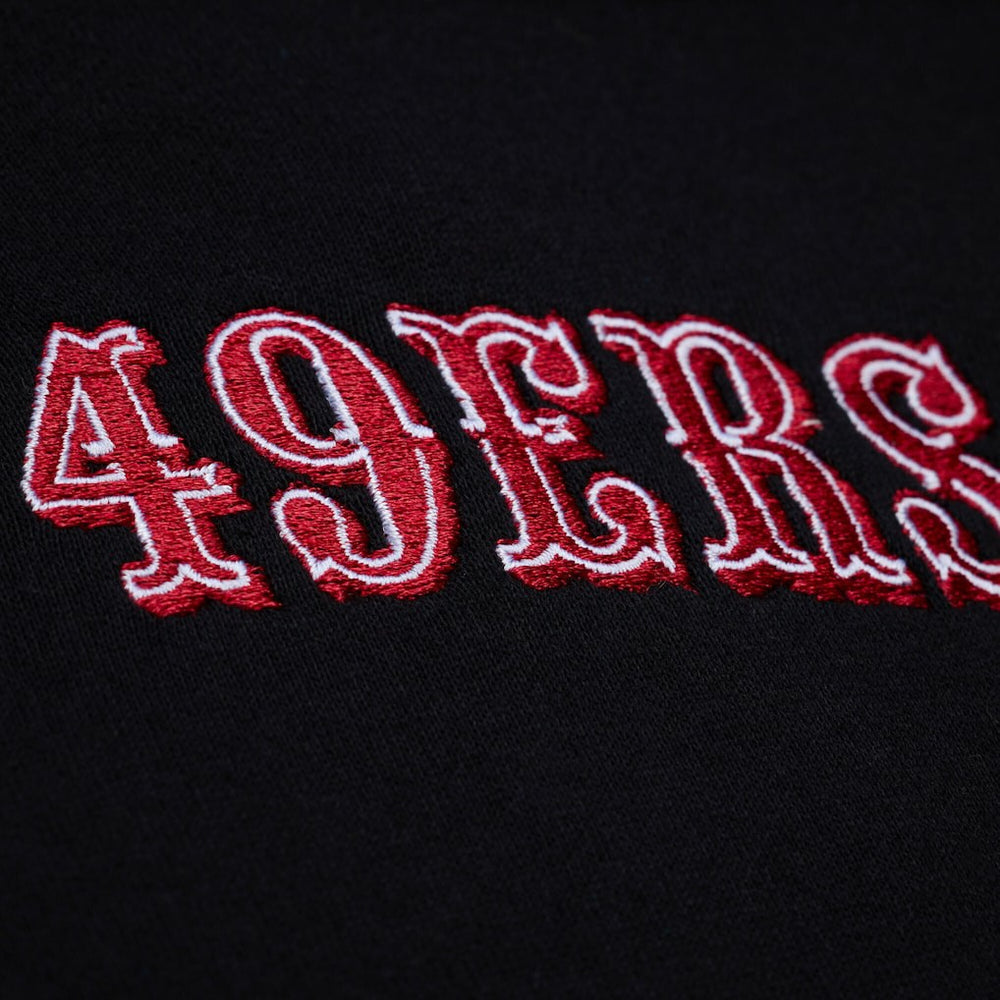 San Francisco 49ers Women's Cropped Long Sleeve Rugby Polo Black