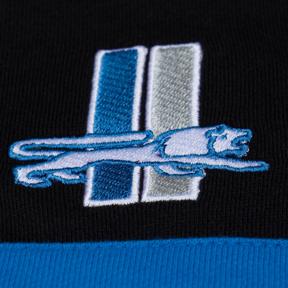Detroit Lions Women's Cropped Long Sleeve Rugby Polo Black