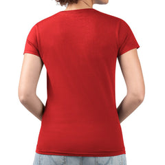 Chicago Cubs G-III 4Her by Carl Banks Women's Super-Slim Fit Lightweight Pinstripe Circle V-Neck T-Shirt - Red T-shirts