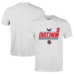 NHL Alexander Ovechkin Washington Capitals Levelwear NHL All-Time Leading Goal Scorer Milestone Name & Number Richmond T-Shirt - White