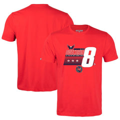 NHL Alexander Ovechkin Washington Capitals Levelwear NHL All-Time Leading Goal Scorer Milestone Stripes Name & Number Richmond T-Shirt - Red