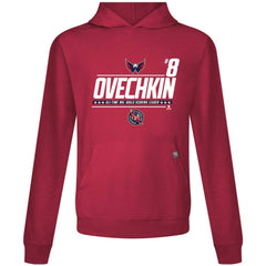 NHL Alexander Ovechkin Washington Capitals Levelwear NHL All-Time Leading Goal Scorer Milestone Name & Number Relay Pullover Hoodie - Red