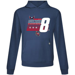 NHL Alexander Ovechkin Washington Capitals Levelwear NHL All-Time Leading Goal Scorer Milestone Stripes Name & Number Relay Pullover Hoodie - Navy